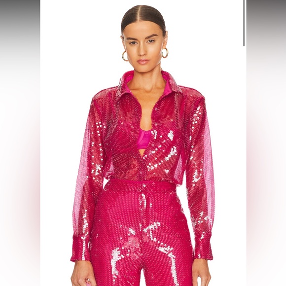 more to come Tops - BNWT $88 More To Come Wyatt sequin too size small